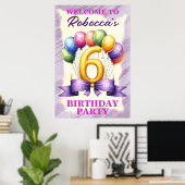 6. Geburtstag Ballon Thema Poster (Heimbüro)