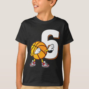 6. Geburtstag Basketball Spieler Dabbing 6 Jahre a T-Shirt