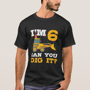 6. Geburtstag Bauwagen über 6 Jahre alt T-Shirt