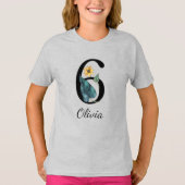 6. Geburtstag Blumenname T - Shirt Personalisiert (Vorderseite)
