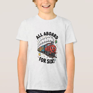 6. Geburtstag Choo Choo Zug Kinder T-Shirt Tri-Blend Shirt