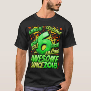 6. Geburtstag Comic-Stil Toll seit 2018 6 Jahre T-Shirt