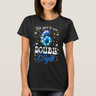 6. Geburtstag dieses Mädchen ist jetzt 6 doppelte  T-Shirt