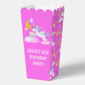 6. Geburtstag Einhorn mit Cake Favor Box Geschenkschachtel (Vorderseite)