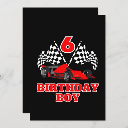 6. Geburtstag Einladung (Vorne/Hinten)