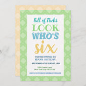 6. Geburtstag Einladung Redewendungen (Vorne/Hinten)