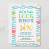 6. Geburtstag Einladung Redewendungen (Vorderseite)