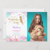 6. Geburtstag Fairy Party Foto Einladung (Vorderseite)