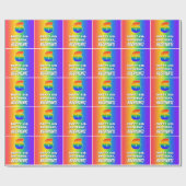 6. Geburtstag: Farbenfroh, Fun Rainbow Pattern # 6 Geschenkpapier (Flach)