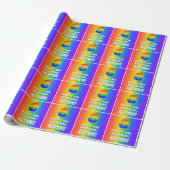 6. Geburtstag: Farbenfroh, Fun Rainbow Pattern # 6 Geschenkpapier (Ungerollt)