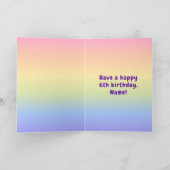 6. Geburtstag: Farbiger Regenbogen Nr. 6, Individu Karte (Innenseite)