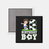 6. Geburtstag Fußball 6. Geburtstag Junge Magnet (Vorderseite/Rückseite)