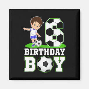 6. Geburtstag Fußball 6. Geburtstag Junge Magnet