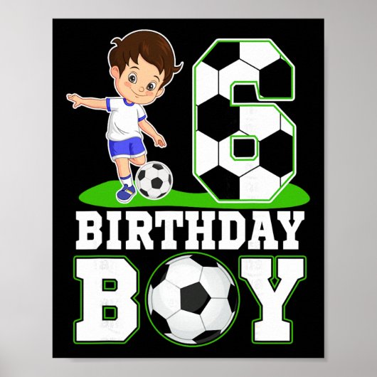 6. Geburtstag Fußball 6. Geburtstag Junge Poster (Vorne)