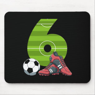 6 Geburtstag Fußball Erster Geburtstag Fußball Kin Mousepad