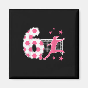 6. Geburtstag Fußballfan 6. Fußball-Thema Magnet