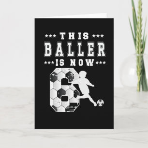 6. Geburtstag Geschenk Fußball Spieler 6 Jahre alt Karte