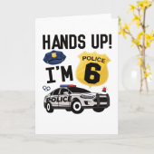 6. Geburtstag Geschenk Polizeibeamte 6 Jahre alter Karte (Gelbe Blume)
