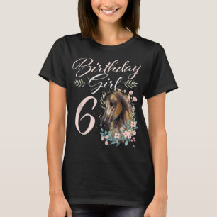 6. Geburtstag Girl Pferd Lover 6 Jahre alt Tag T-S T-Shirt
