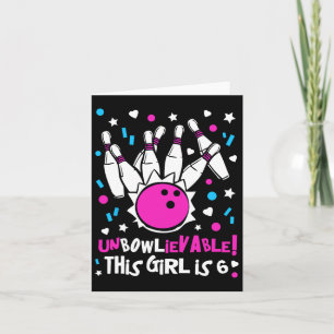 6. Geburtstag Girls Bowling Party Niedlich Unbowli Karte