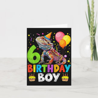 6. Geburtstag Junge Bartagame 6 Jahre alt Bday Karte