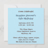 6. Geburtstag: Junge: Einladung (Rückseite)