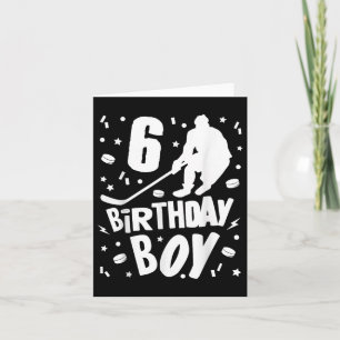 6. Geburtstag Junge Eishockey Kinder 6 Jahre altes Karte