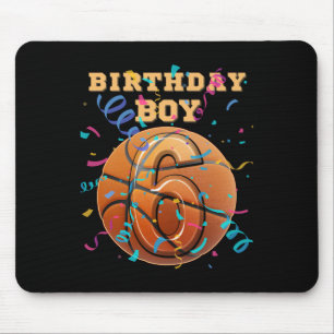 6. Geburtstag Junge Sechs 6 Jahre alt Sketll Spiel Mousepad