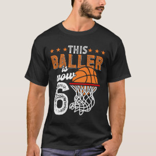 6. Geburtstag Jungen Sketll Spieler Dieser Ller Is T-Shirt