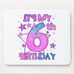 6. Geburtstag K-Pop Mädchen 6 Jahre Geburtstagsfei Mousepad