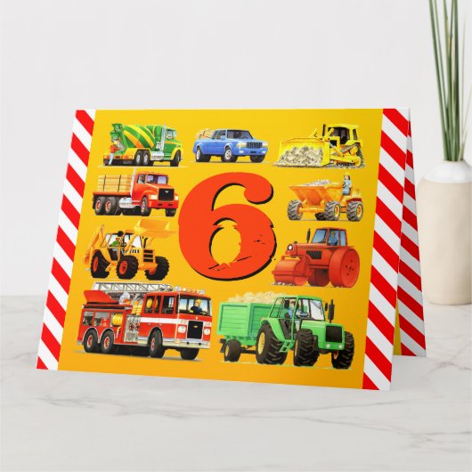 6. Geburtstag Karte (Vorderseite)