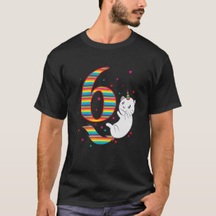 6. Geburtstag Katze Einhorn sechster Geburtstag T-Shirt