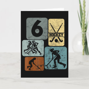 6. Geburtstag Mädchen Feldhockey 6 Jahre Hockey  Karte