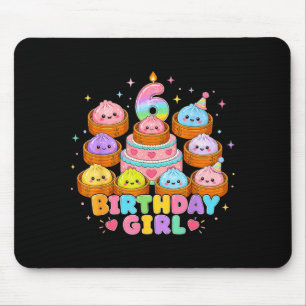 6. Geburtstag Mädchen kawaii Dumpling Anime Geburt Mousepad