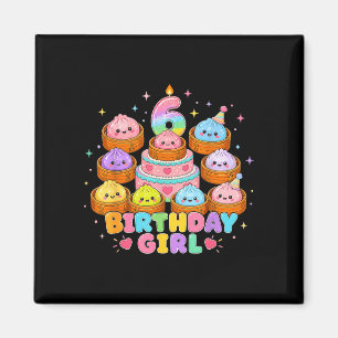 6. Geburtstag Mädchen kawaii Klößchen Anime Geburt Magnet