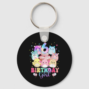 6. Geburtstag Mädchen Squish Squad Mallow 6 Jahre  Schlüsselanhänger