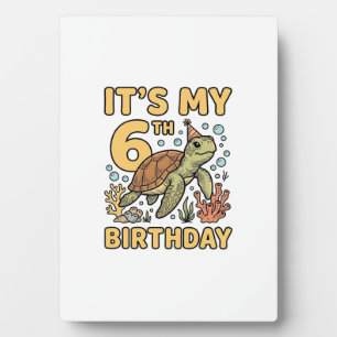 6. Geburtstag Meeresschildkröte Vintage Gravur Des Fotoplatte