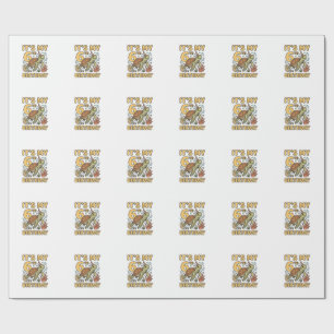 6. Geburtstag Meeresschildkröte Vintage Gravur Des Geschenkpapier