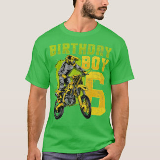 6. Geburtstag Motocross Dirt Bike 6 Jahre alter Vi T-Shirt