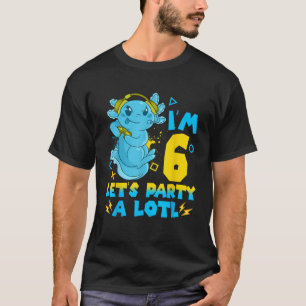 6. Geburtstag niedlicher Axolotl 6 Jahre Jungen Mä T-Shirt