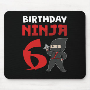 6. Geburtstag Ninja 6 Jahre Ninja Kostümgeschenk Mousepad
