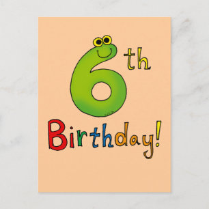 6. Geburtstag! Postkarte