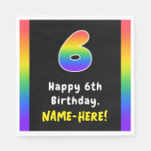 6. Geburtstag: Rainbow Spectrum # 6, Individuelle Serviette (Vorderseite)