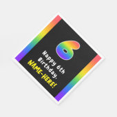 6. Geburtstag: Rainbow Spectrum # 6, Individuelle Serviette (Ecke)