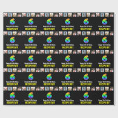 6. Geburtstag: Regenbogen "6"; benutzerdefinierte  Geschenkpapier (Flach)