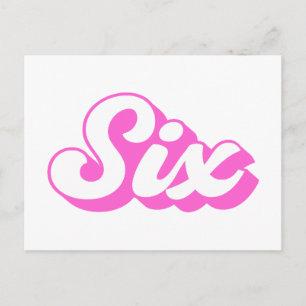 6. Geburtstag Retro Mädchen Feiertagspostkarte