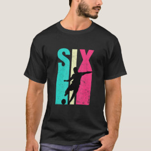 6. Geburtstag Retro Soccer 6 Jahre alt Geburtstag T-Shirt