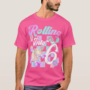 6. Geburtstag Rollschuh 6 Jahre alte Rollschuhfahr T-Shirt