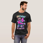6. Geburtstag Rollschuh Mädchen Feier T-Shirt (Vorne ganz)
