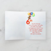 6. Geburtstag Royal Teddy Bear Karte (Innenseite)